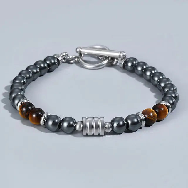 Bracelet Fermoir Oeil de Tigre pour Homme