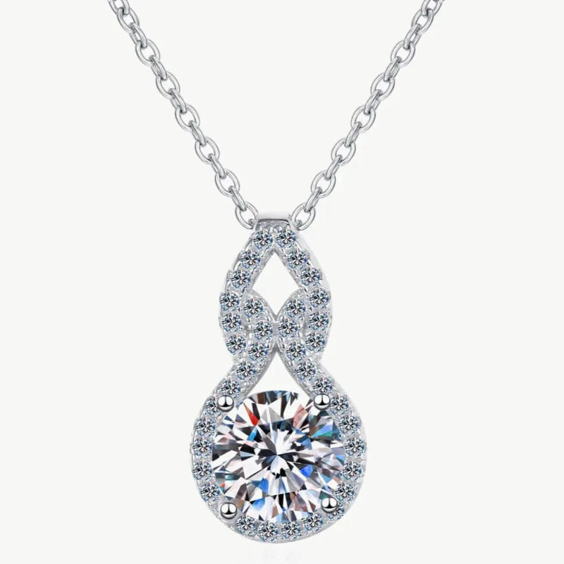 Moissanite Pendant Necklace - 1 Carat