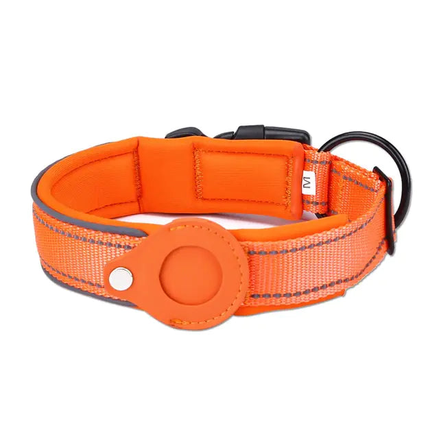 Dog Collar with Tracking Device Pocket