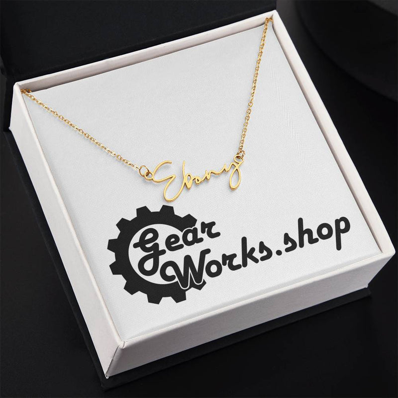 Elegant Signature Name Necklace