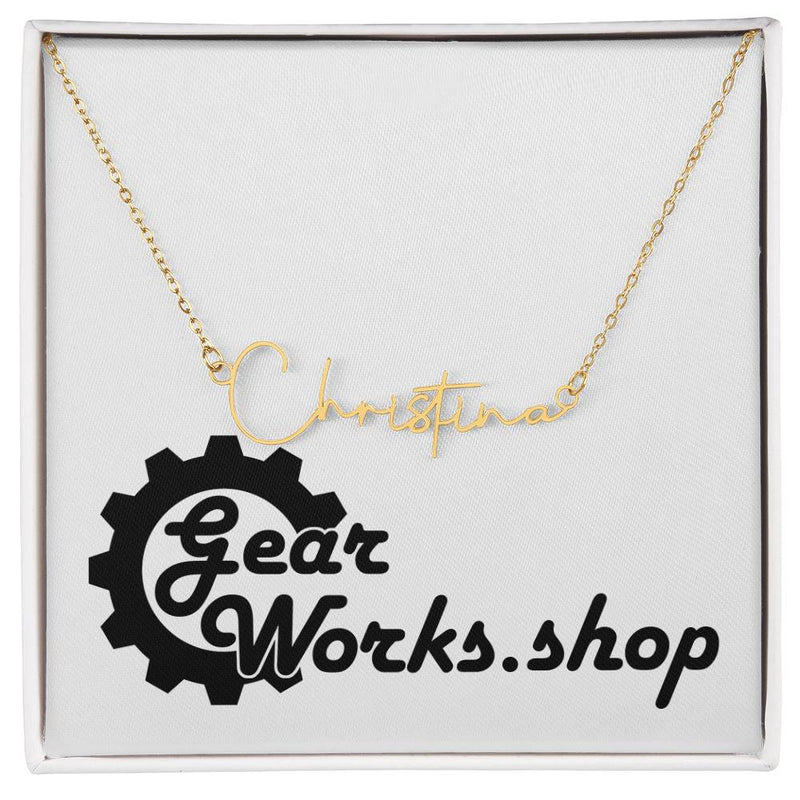 Elegant Signature Name Necklace