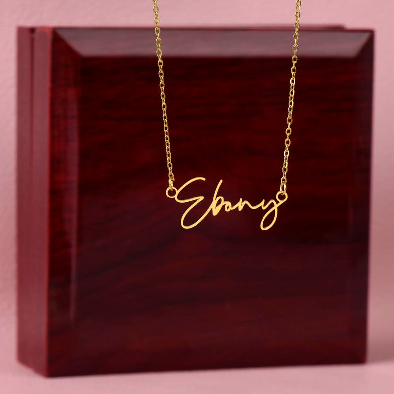 Elegant Signature Name Necklace