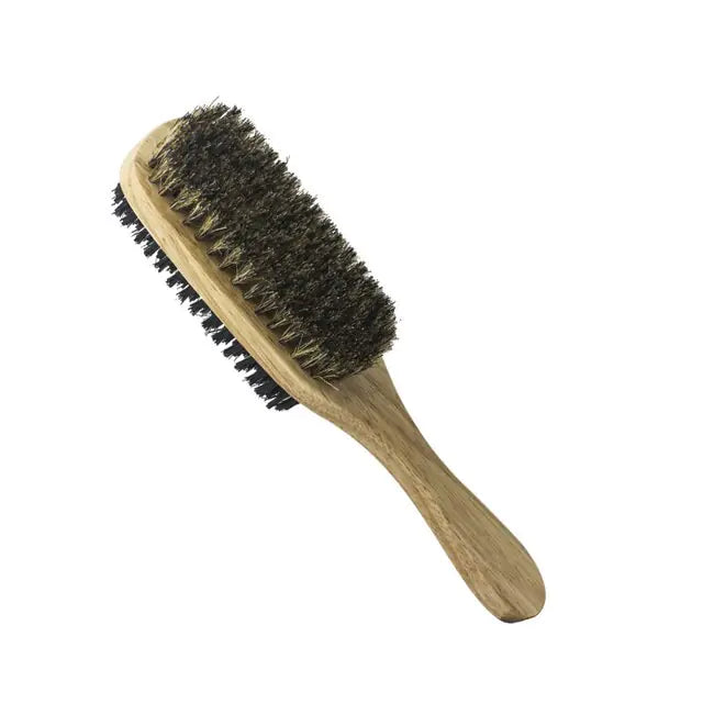 Men Boar Bristle Wooden Beard Brush