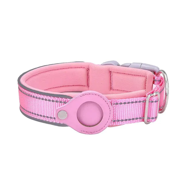 Dog Collar with Tracking Device Pocket