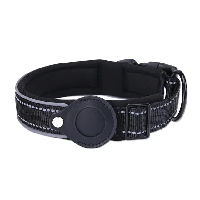 Dog Collar with Tracking Device Pocket