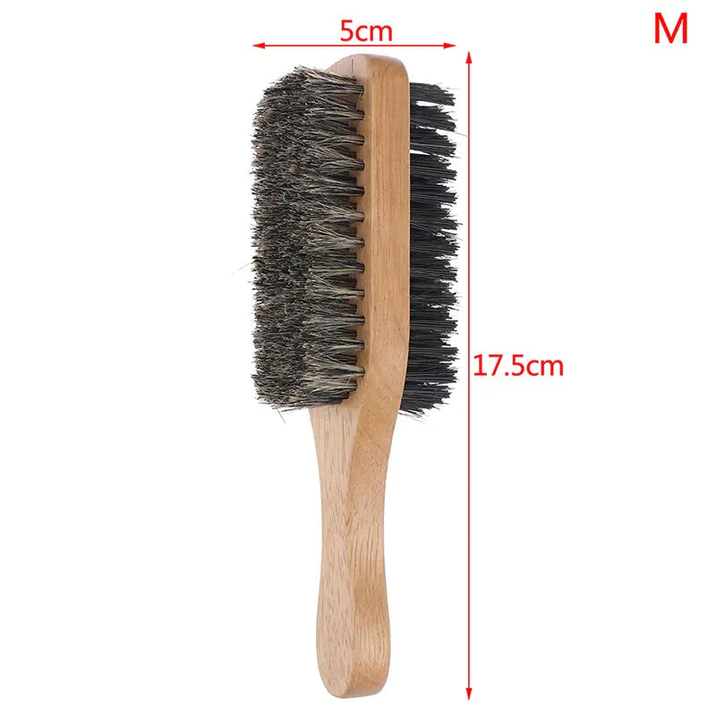 Men Boar Bristle Wooden Beard Brush