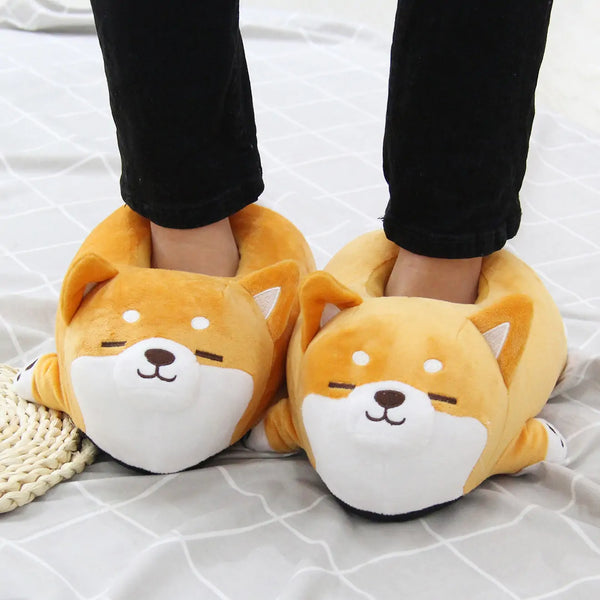 Pantoufles mignonnes pour chien Shiba Inu