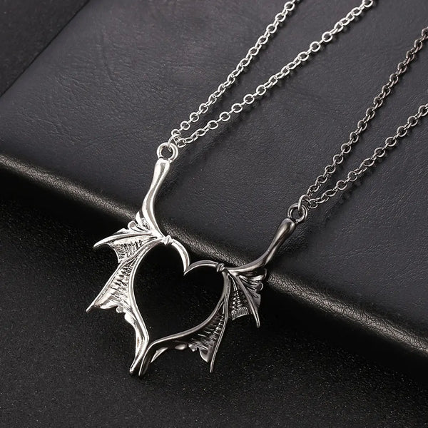 Collier d'amour aile de dragon