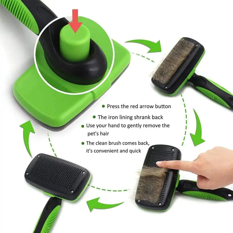 Brosse pour chien autonettoyante