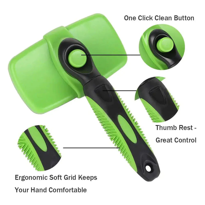 Brosse pour chien autonettoyante