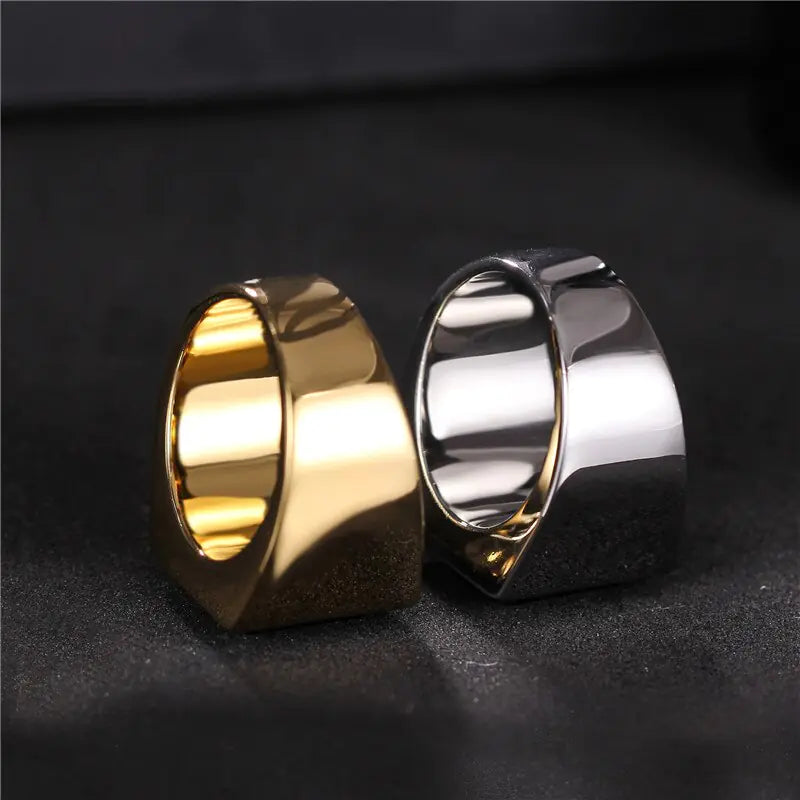 ZORCVENS Anillos de piedra negra para hombre