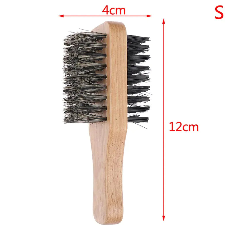 Men Boar Bristle Wooden Beard Brush