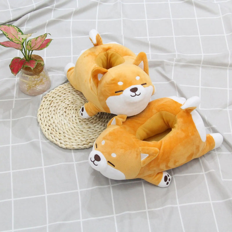 Pantoufles mignonnes pour chien Shiba Inu