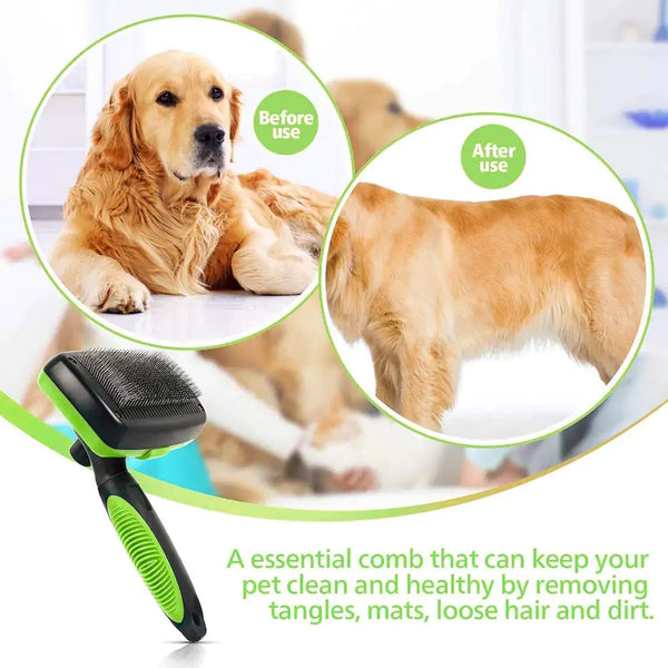 Brosse pour chien autonettoyante