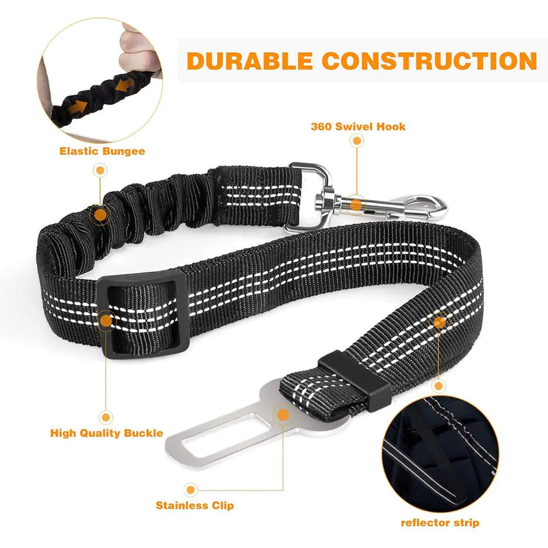 Ceinture de sécurité réglable améliorée pour chien.