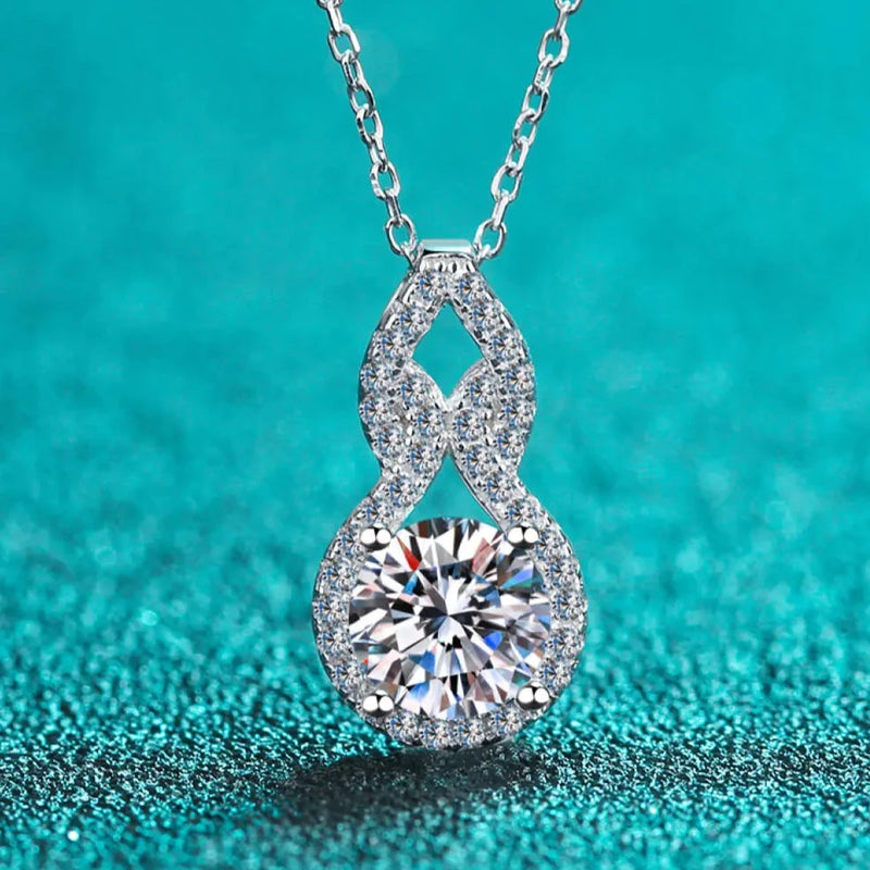 Collier pendentif moissanite - 1 carat