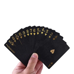 Cartes à jouer en or noir