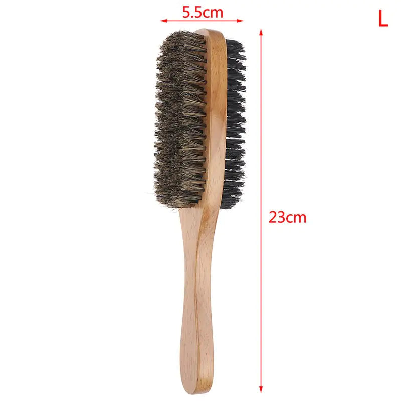 Men Boar Bristle Wooden Beard Brush