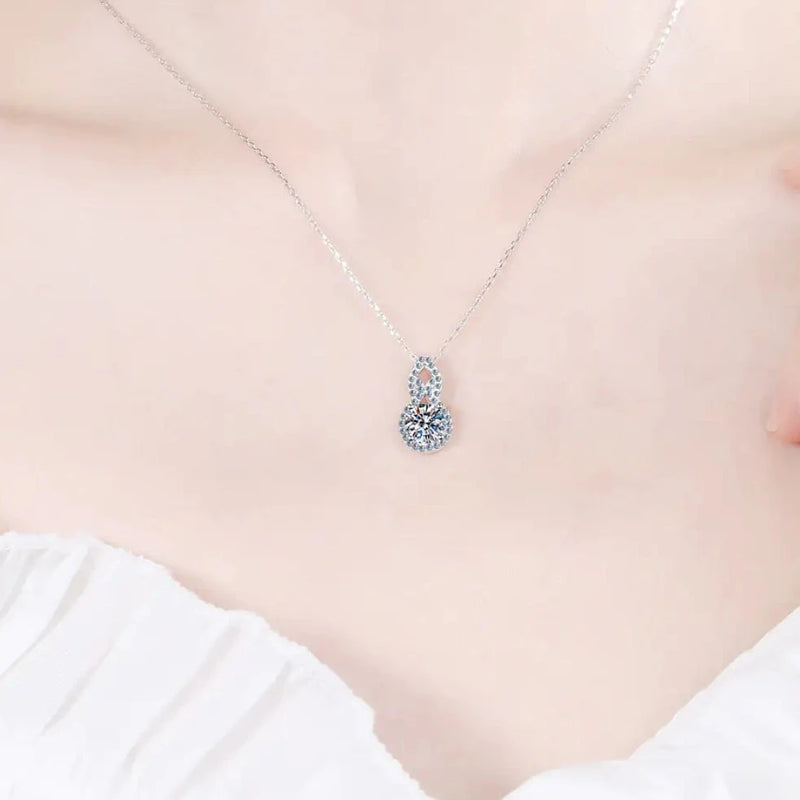 Moissanite Pendant Necklace - 1 Carat