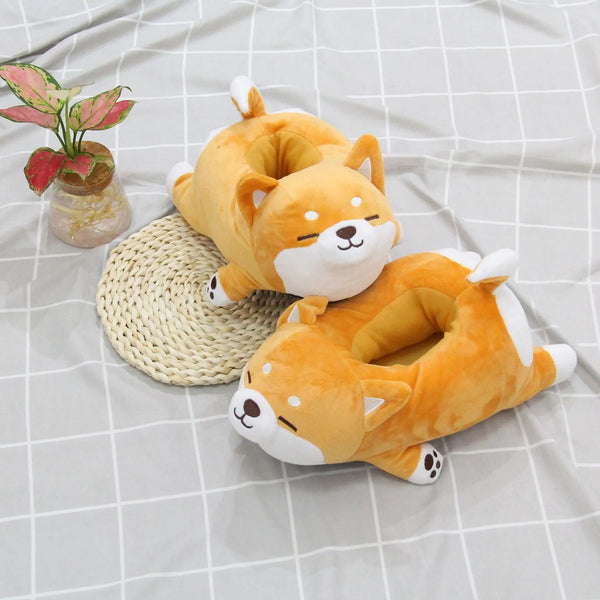 Pantoufles mignonnes pour chien Shiba Inu