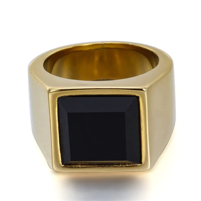 Black Stone Rings for Men