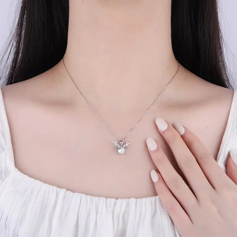 Collier diamant moissanite