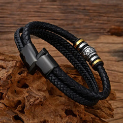 Pulseras de cuero trenzado para hombre