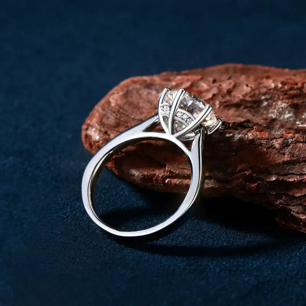 Bague de fiançailles moissanite de luxe