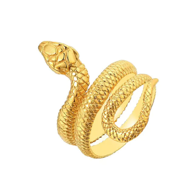 Bague Ouroboros pour hommes de la mythologie nordique rétro