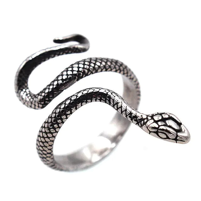 Bague Ouroboros pour hommes de la mythologie nordique rétro